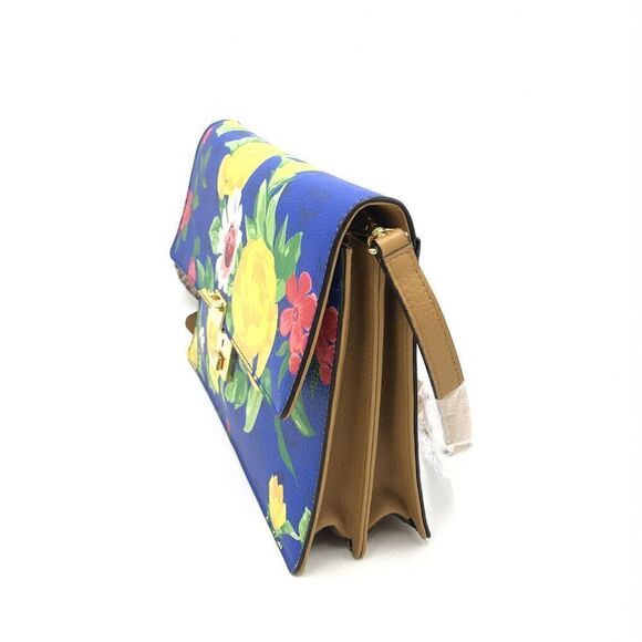 RARE NWOT MCM Blue Visetos Paradiso Floral Crossbody Bag - Picture 3 of 12